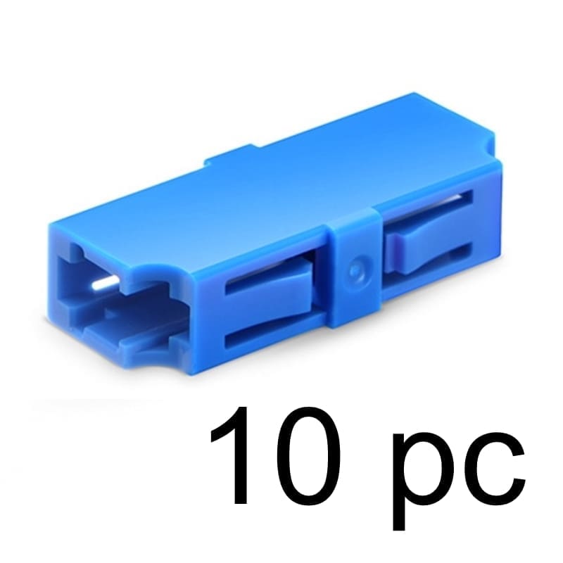 Fiber Adapter LC/UPC to LC/UPC Simplex OS2 SM without Flange 10Pc - main product image|Fiber Adapter LC/UPC to LC/UPC Simplex OS2 SM without Flange 10Pc - product view 2