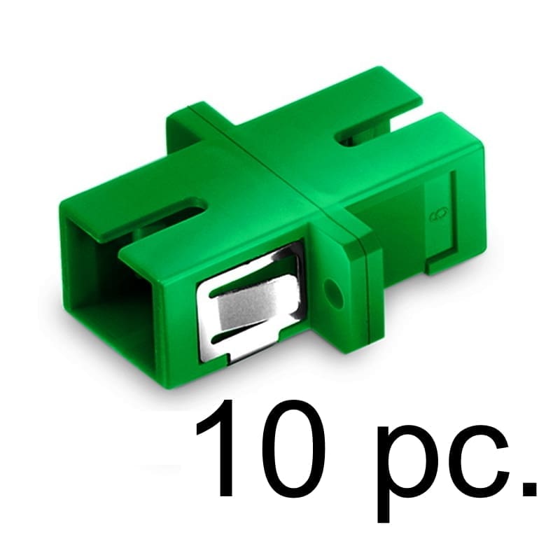 Fiber Adapter SC/APC to SC/APC Simplex OS2 SM with Flange 10Pc - main product image|Fiber Adapter SC/APC to SC/APC Simplex OS2 SM with Flange 10Pc - product view 2